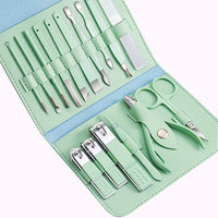 16 pcs Manicure Set Professional Nail Clippers Pedicure Kit, Stainless Steel Nail Care Tools Grooming Kit, Nail Cutter Set & Nail Cutter Kit