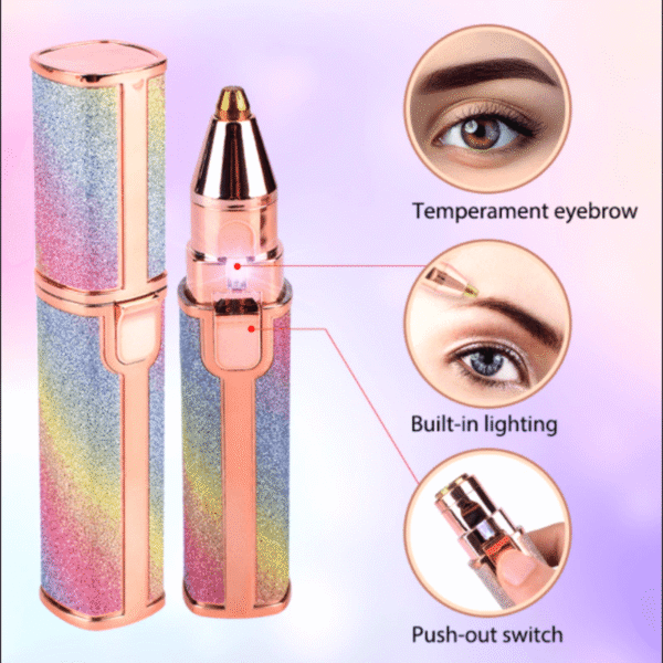 2 in 1 Facial Hair Remover Eyebrow Trimmer Rechargeable