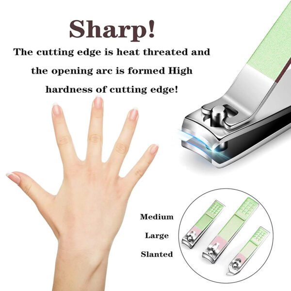 16 pcs Manicure Set Professional Nail Clippers Pedicure Kit, Stainless Steel Nail Care Tools Grooming Kit, Nail Cutter Set & Nail Cutter Kit