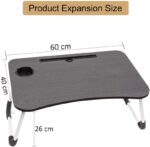 Portable Wood Laptop Table for Bed – Folding Desk for Gaming & Home Use