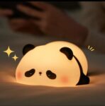 Cute Rechargeable Sleeping Panda Night Lamp – Soft Silicone LED Touch Light