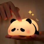 Cute Rechargeable Sleeping Panda Night Lamp – Soft Silicone LED Touch Light