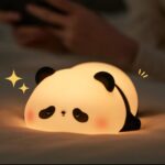Cute Rechargeable Sleeping Panda Night Lamp – Soft Silicone LED Touch Light